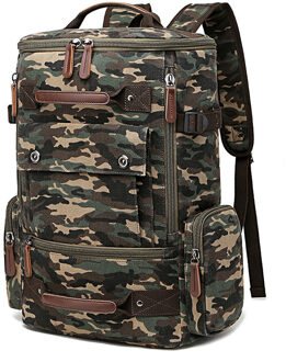 Heren Rugzak Vintage Canvas Rugzak Schooltas Mannen Reistassen Grote Capaciteit Rugzak Laptop Rugzak Tas Rugzak Goud