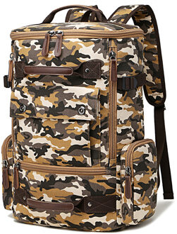 Heren Rugzak Vintage Canvas Rugzak Schooltas Mannen Reistassen Grote Capaciteit Rugzak Laptop Rugzak Tas Rugzak GRIJS