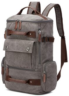 Heren Rugzak Vintage Canvas Rugzak Schooltas Mannen Reistassen Grote Capaciteit Rugzak Laptop Rugzak Tas Rugzak lucht blauw