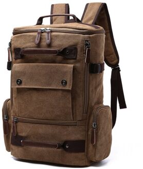 Heren Rugzak Vintage Canvas Rugzak Schooltas Mannen Reistassen Grote Capaciteit Rugzak Laptop Rugzak Tas Rugzak zwart