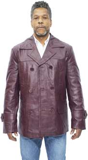 Heren rundleer Peacoat-Krakau Bourgogne