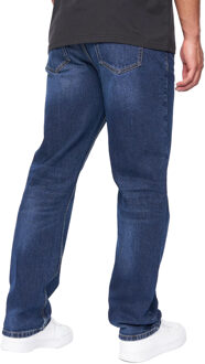 Heren Rushawn Relaxed Fit Jeans (Tussentijdse wasbeurt) Middelblauw - 40 Kort