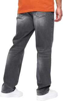 Heren Rushawn Relaxed Fit Jeans (Zwart) - 34 Kort