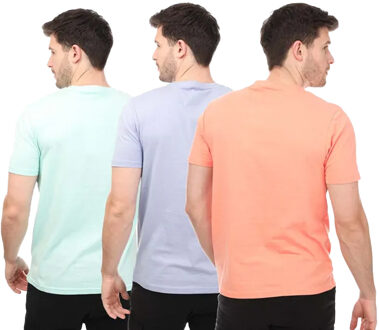 Heren Sanderson T-Shirt (Pak van 3) (Oranje/blauw/paars)
