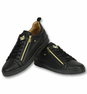 Heren Schoenen - Heren Sneaker Bee Black Gold - CMS97 - Zwart - Maten: 41
