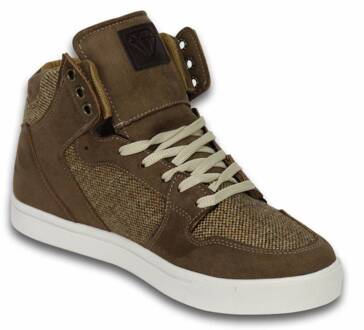 Heren Schoenen - Heren Sneaker High - Riff Taupe - Maten: 41