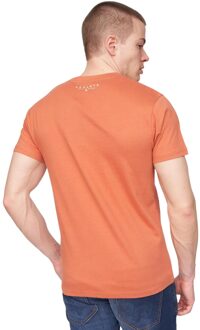 Heren Scripthen Logo T-Shirt (Baksteen Rood) - maat M