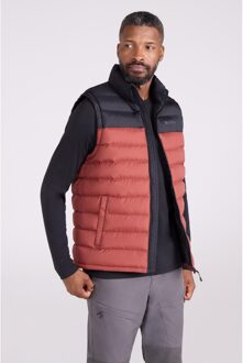 Heren Seasons II gewatteerd gilet (Bes) Bessenrood - L