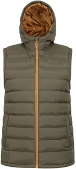 Heren Seizoenen Gewatteerd Gilet met Capuchon (Donkere Khaki) Kaki - XS