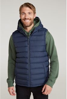 Heren Seizoenen Gewatteerd Gilet met Capuchon (Marine) Navy