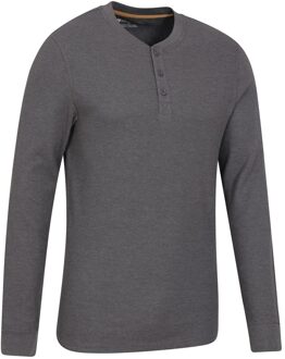 Heren Selby Wafel Henley T-Shirt (Grijs)