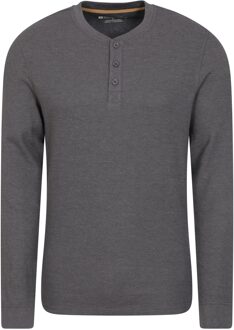Heren Selby Wafel Henley T-Shirt (Houtskool)