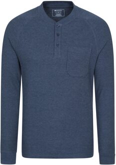 Heren Selby Wafel Henley T-Shirt (Marine) Navy - L