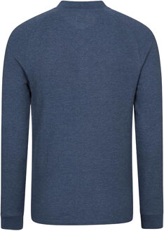 Heren Selby Wafel Henley T-shirt met lange mouwen (Marine) Navy