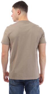 Heren Shareck Geruit T-Shirt (Steen) - maat M