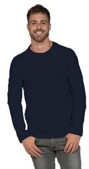 Heren shirt met lange mouwen L navy