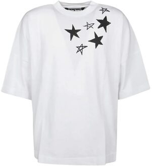 Heren Shooting Star Logo Oversized T-Shirt (Wit)