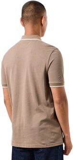 Heren Shore Poloshirt met rits (Bruin) - maat