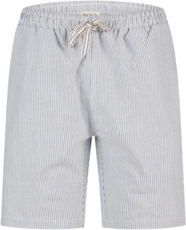 Heren shortama korte pyjama set gestreept Blauw - L
