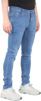 Heren skinny fit jeans stretch denim in middenblauw - 38 Normaal