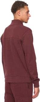Heren Slellmoore Kwart Rits Sweatshirt (Wijn) Wijnrood - 2XL