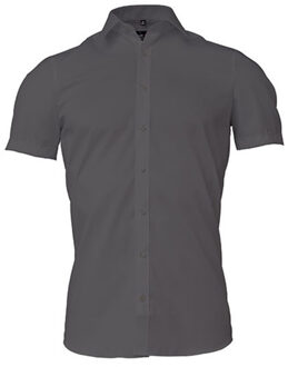 Heren slim extra lang overhemd Grijs - 42 (L)