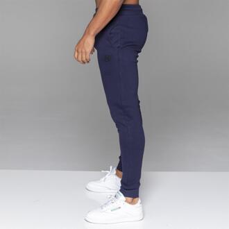 heren slim fit joggingbroek marineblauw - maat Navy
