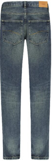 Heren slim jeans dark indigo - maat 30 Blauw