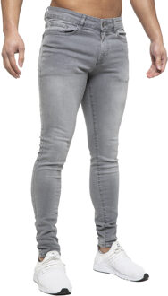 Heren Slim Skinny Fit Stretch Jeans Blauw - 36W/30L