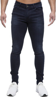 Heren Slim Skinny Fit Stretch Jeans Navy - 36W/34L