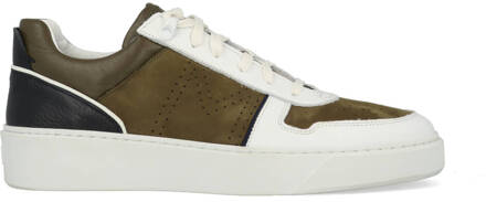 Heren Sneakers - Army/Combi - Nubuck - Veters