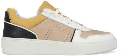 Heren Sneakers - Geel/Combi - Nubuck - Veters