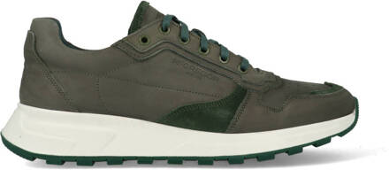 Heren Sneakers - Groen - Nubuck - Veters