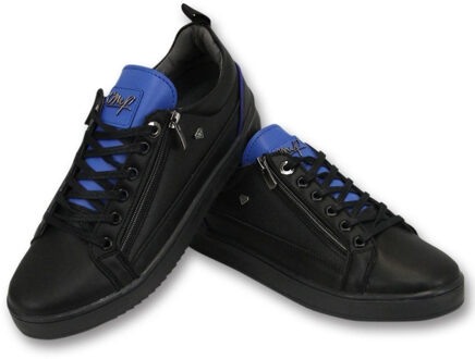 Heren Sneakers - Maximus Black Blue - CMS97 - Zwart/Blauw - Maten: 41