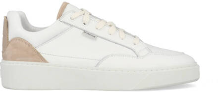 Heren Sneakers - Wit/Beige - Leer - Veters