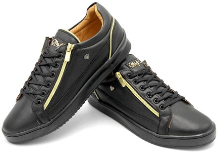 Heren Sneakers - Zippers Black - CMS97 - Zwart - Maten: 42