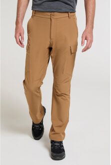 Heren Softshell broek met fleecevoering (Tan) Bruin - 36 Normaal
