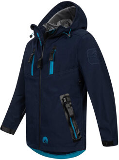 Heren Softshell Jas AS-306 – Outdoor Functiejas, Waterafstotend, Winddicht Blauw - 3XL