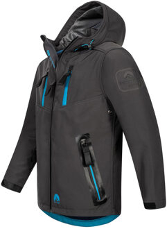 Heren Softshell Jas AS-306 – Outdoor Functiejas, Waterafstotend, Winddicht Grijs - XL