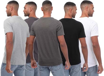 Heren Spacey T-Shirt (5-pack) (Veelkleurig) Groen