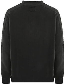 Heren stepped hem sweatshirt Zwart - M