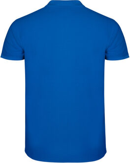 Heren ster poloshirt - maat L Blauw