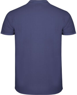 Heren ster poloshirt met korte mouwen Blauw