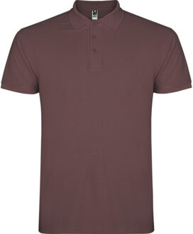 Heren ster poloshirt met korte mouwen Bruin