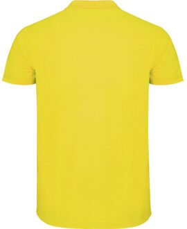 Heren ster poloshirt met korte mouwen Geel - XL