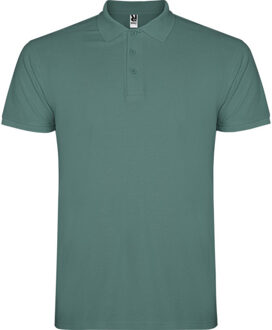Heren ster poloshirt met korte mouwen - maat L Groen