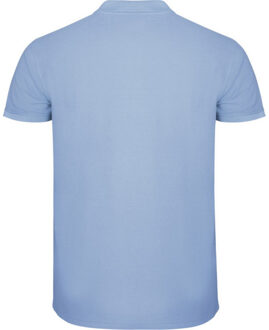 Heren ster poloshirt met korte mouwen - maat M Blauw