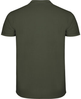 Heren ster poloshirt met korte mouwen - maat M Groen