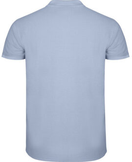 Heren ster poloshirt met korte mouwen - maat S Blauw