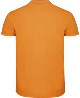 Heren ster poloshirt met korte mouwen - maat XXL / XXXL Oranje